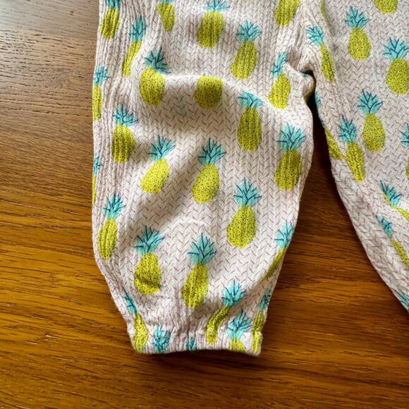 ZARA Pineapple Jumpsuit Romper Girls 12-18 Mo Lightweight Playsuit Toddler Girl - Picture 6 of 8